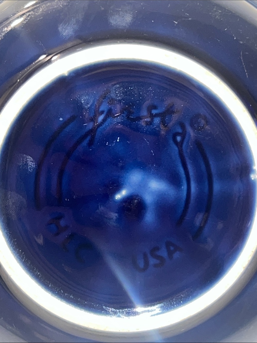 FIESTA 🥣 VINTAGE 90’s GREAT CONDITION COBALT BLUE CEREAL SOUP BOWL DISH - Picture 6 of 9